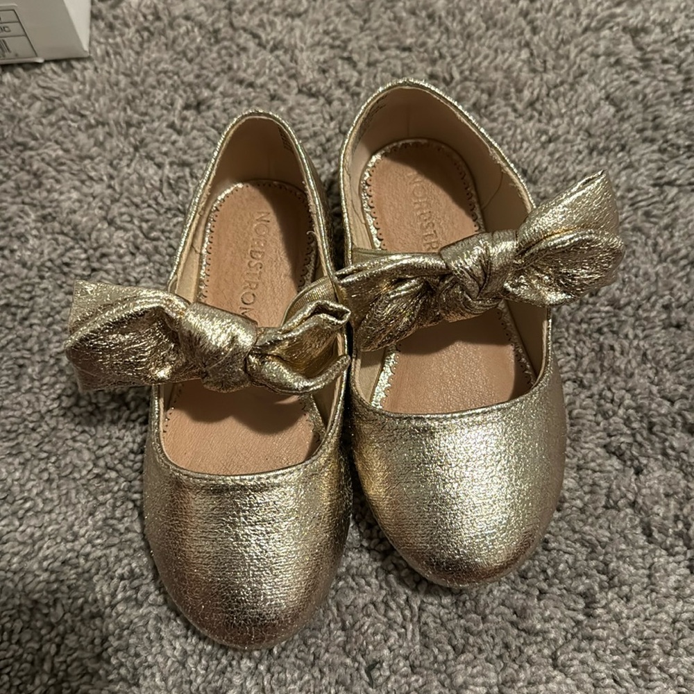 Nordstrom Gold Kids Dress Shoes